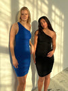 Premium - one shoulder kjole sort