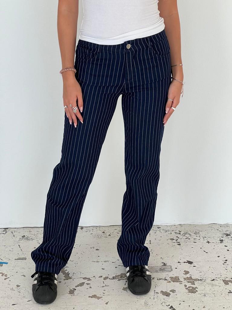 Ragna stribet cowboy bukser - navy