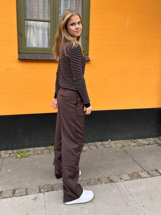 Lisette oversized suit bukser - Brun