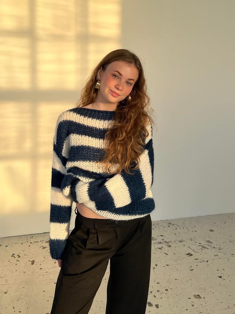 Anna Olympia striktrøje - Navy