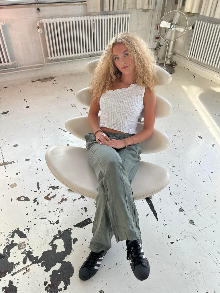 Signe hør bukser - kaki