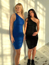Premium - one shoulder kjole sort