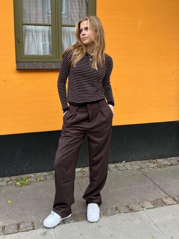 Lisette oversized suit bukser - Brun
