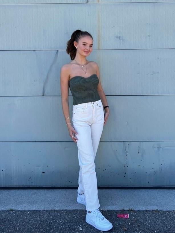 Janni cowboy bukser - off white