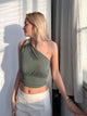 Soya one shoulder top - kaki