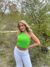 Soya one shoulder top - grøn