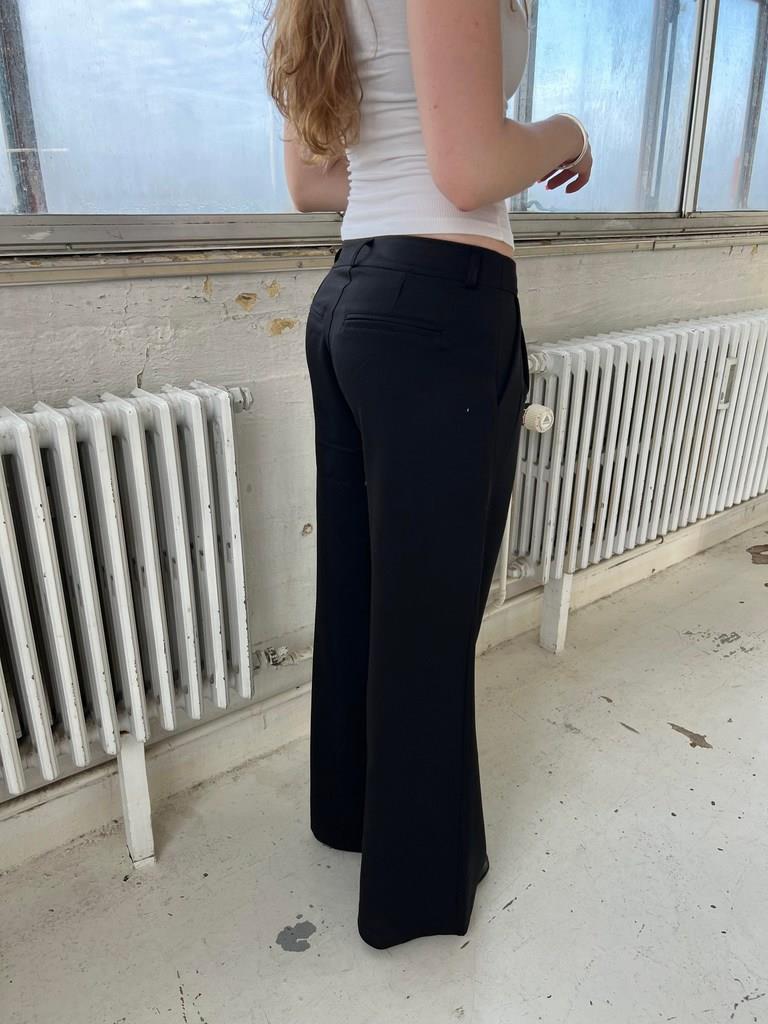 Anna Olympia wide leg suit pants - Sort