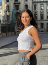 Ditte one shoulder top - hvid