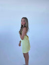 Karma satin kjole - Gul