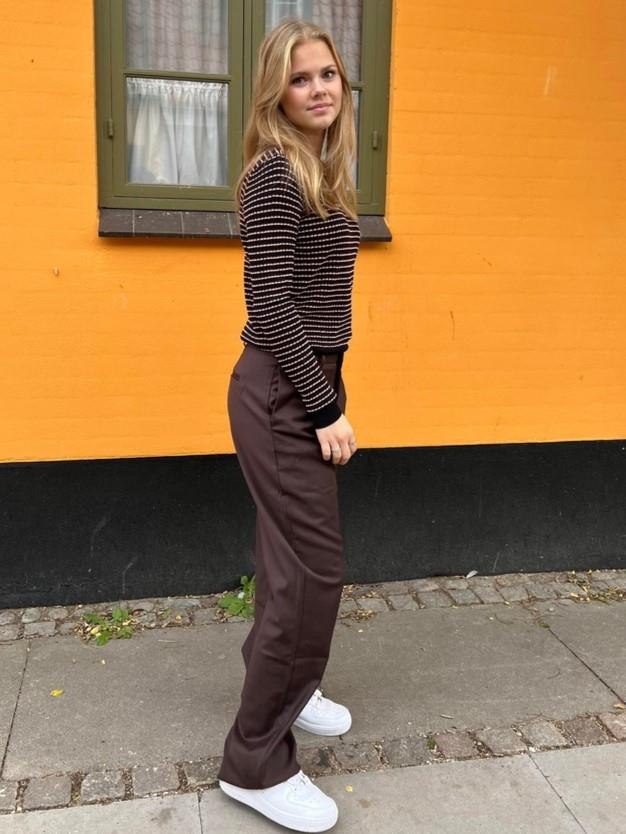 Lisette oversized suit bukser - Brun