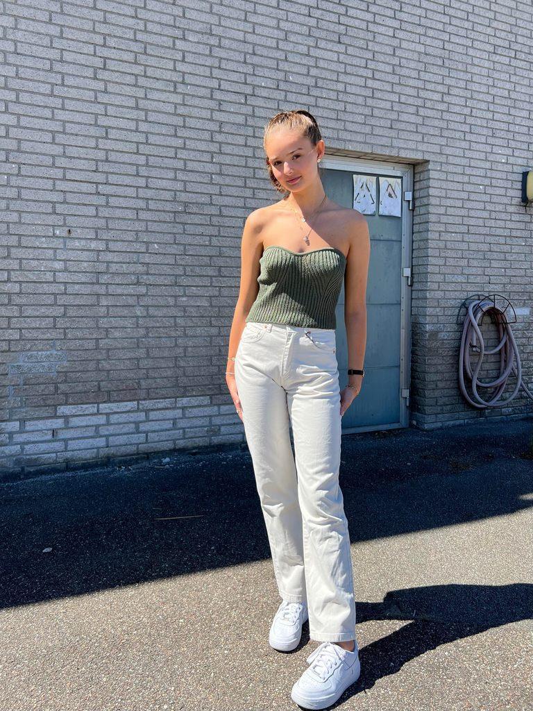 Janni cowboy bukser - off white