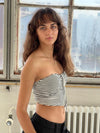 Moa top - sort/hvid
