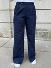 Amalia stribet bukser - navy