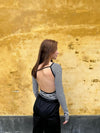 Albina bluse - Hvid/sort