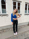 Samira one shoulder bluse - blå