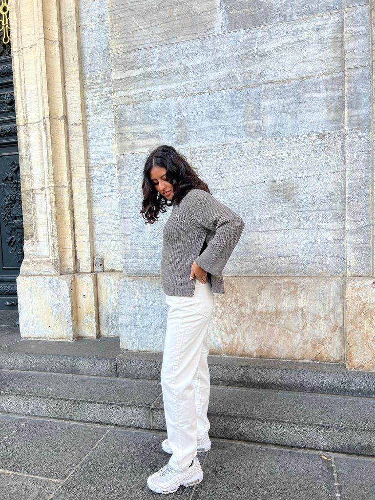 Janni cowboy bukser - off white