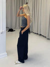 Lisette oversized suit bukser - Navy
