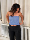 Inge crop top - Blå