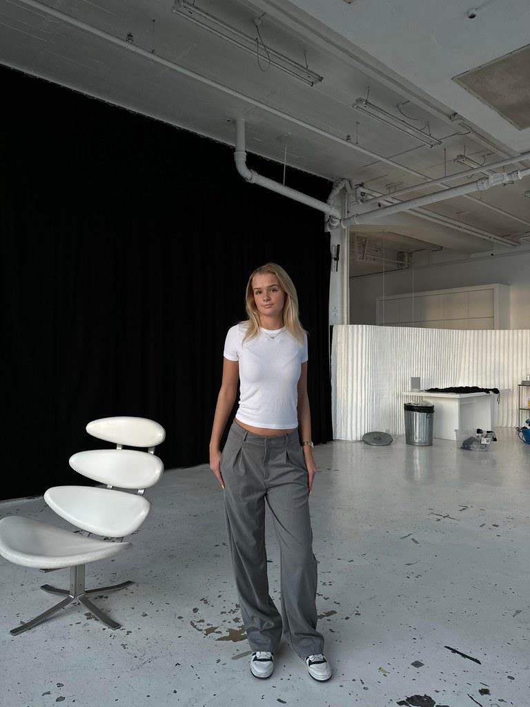 Lisette oversized suit bukser - Grå