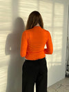 Anna Olympia langærmet bluse - Orange