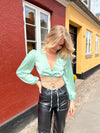 Alvida satin bluse - Mintgrøn