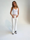 Flare bukser off white  uden lomme.
