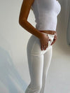 Flare bukser off white  uden lomme.