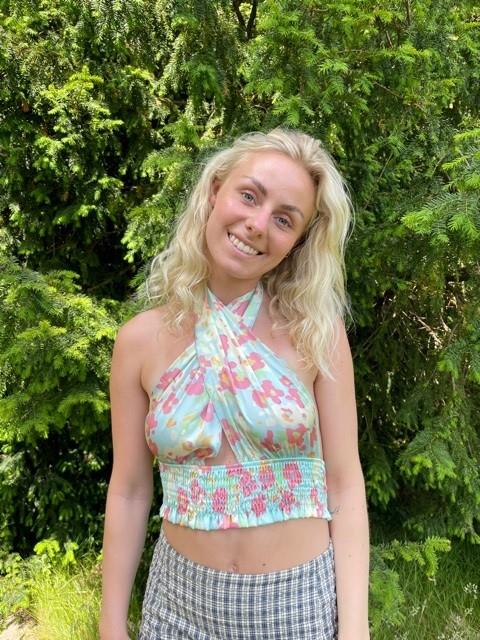 Gianna blomster top turkis