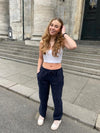 Anna Olympia hør bukser - navy