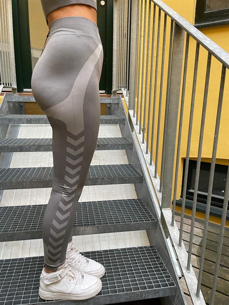 Hummel seamless lange tights grå