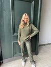 Ginny bukser i læder look kaki