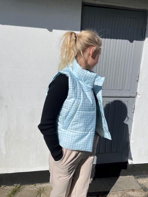 Kate dunvest blå/hvid tern