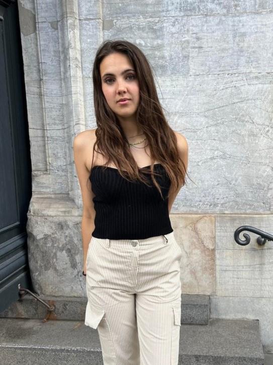 Kikki strik top - sort