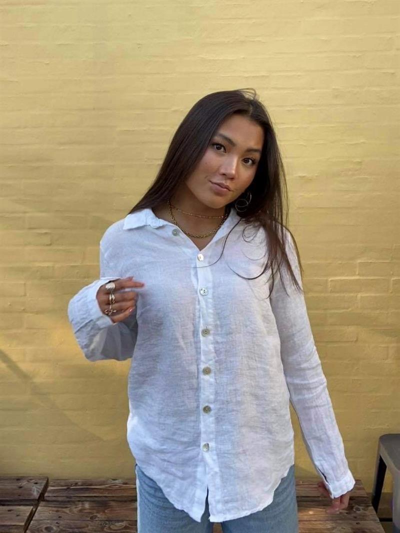 Lovisa hør skjorte hvid