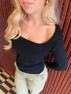 Matilde W - strik bluse sort