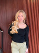 Matilde W - strik bluse sort