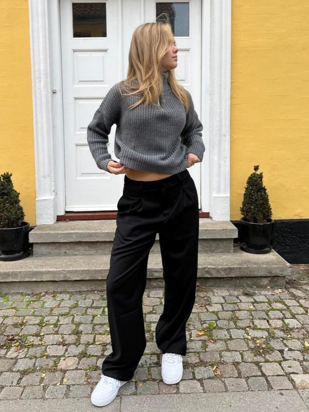 Lisette oversized suit bukser - Sort