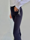 Flare bukser navy med lommer