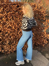 Nicoline wide cowboy bukser blå denim