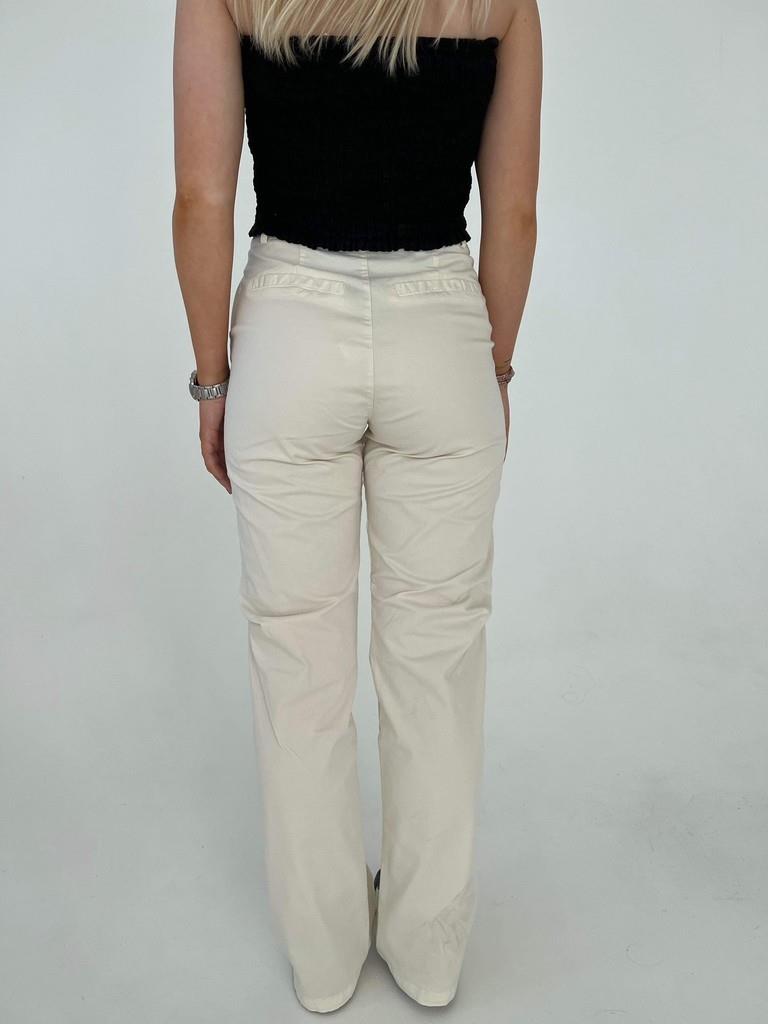 Camille lærredsbukser - off white