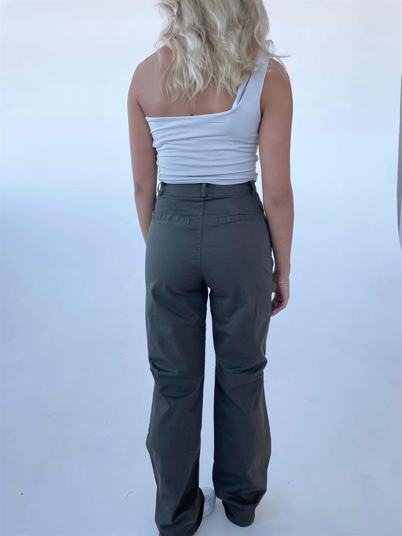 Camille lærredsbukser - kaki