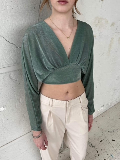 Avi glimmer bluse - Mintgrøn
