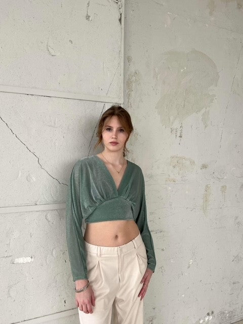 Avi glimmer bluse - Mintgrøn