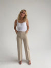 Classic wide bukser lys beige